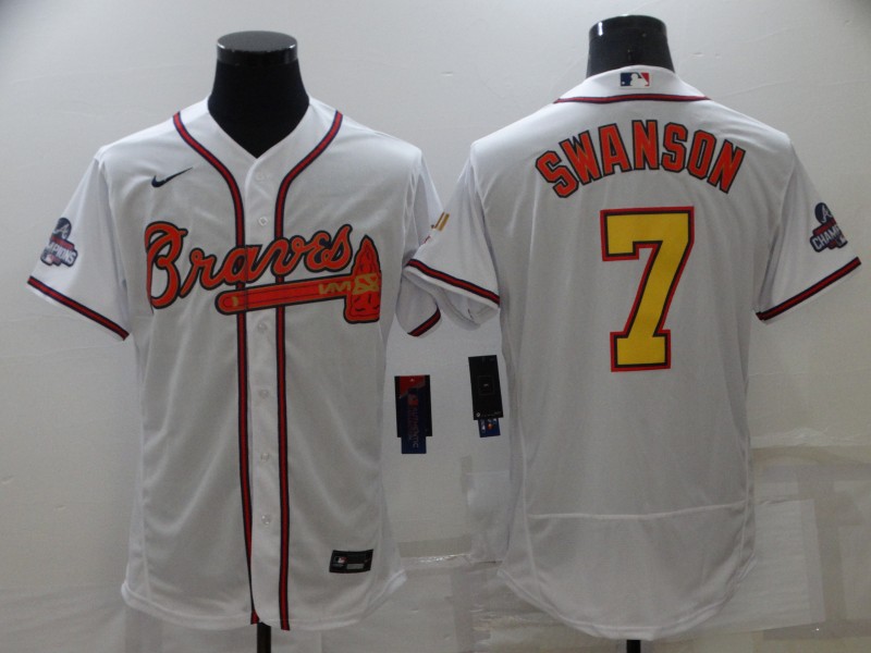 Atlanta Braves White Champion Elite MLB Jersey