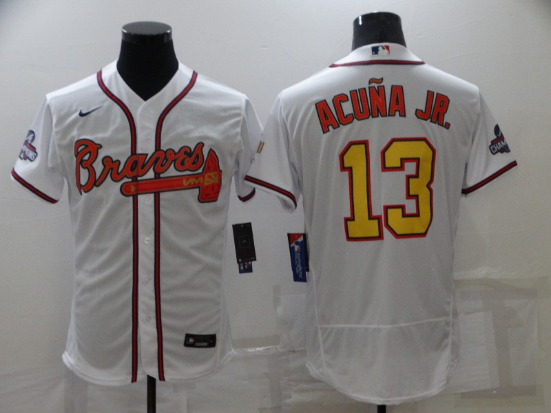 Atlanta Braves White Champion Elite MLB Jersey