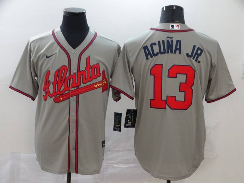 Atlanta Braves Grey MLB Jersey