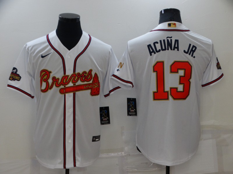 Atlanta Braves White MLB Jersey 02