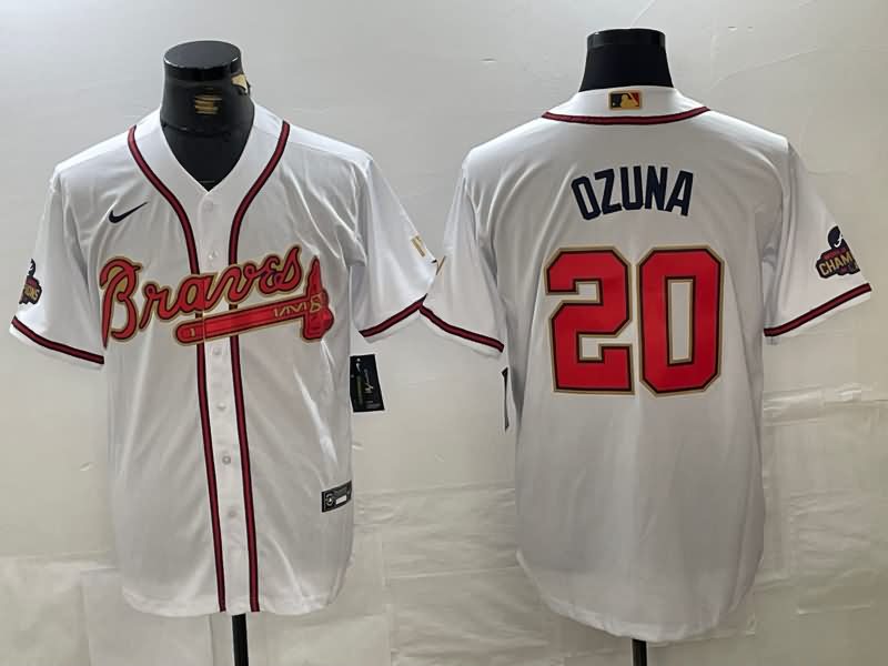 Atlanta Braves White MLB Jersey 02