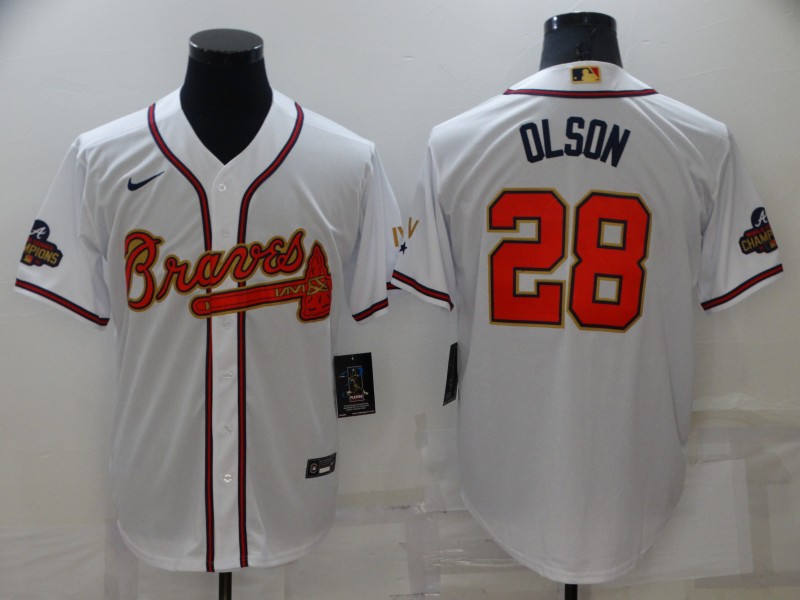 Atlanta Braves White MLB Jersey 02