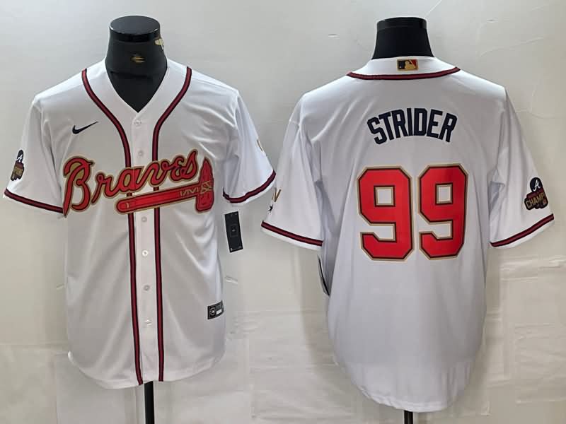 Atlanta Braves White MLB Jersey 02