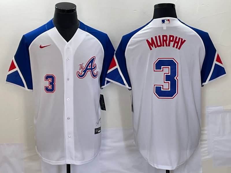 Atlanta Braves White MLB Jersey 04