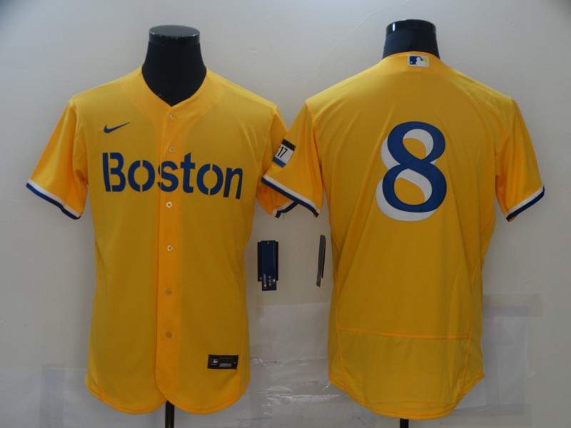 Boston Red Sox Yellow Elite MLB Jersey