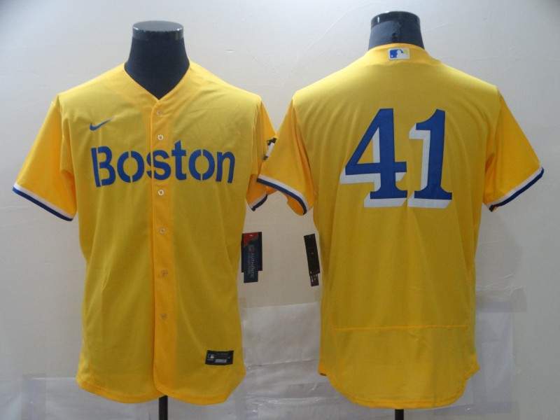 Boston Red Sox Yellow Elite MLB Jersey