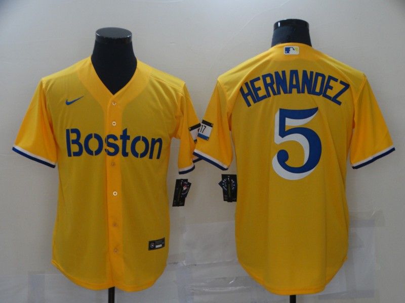 Boston Red Sox Yellow MLB Jersey