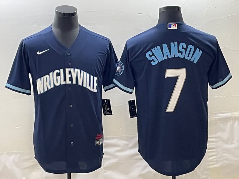 Chicago Cubs Dark Blue MLB Jersey