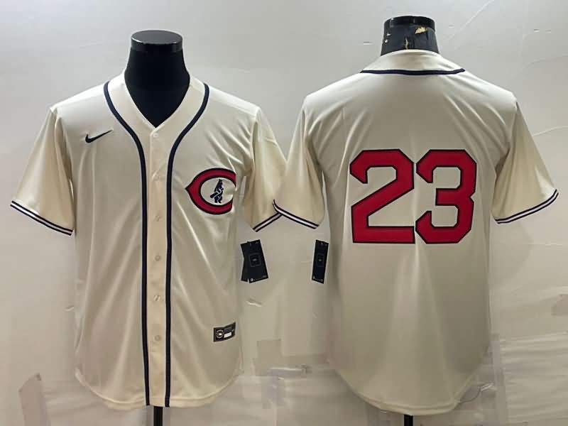 Chicago Cubs Cream Retro MLB Jersey