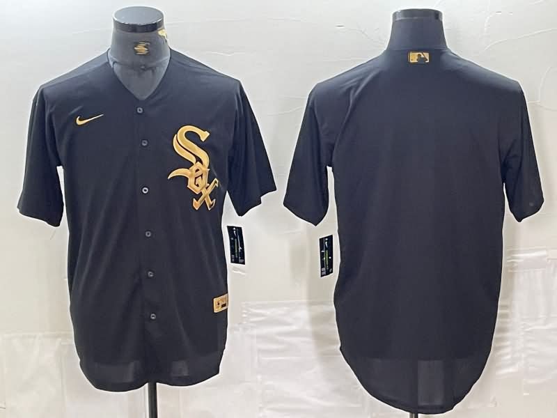 Chicago White Sox Black Gold MLB Jersey 02