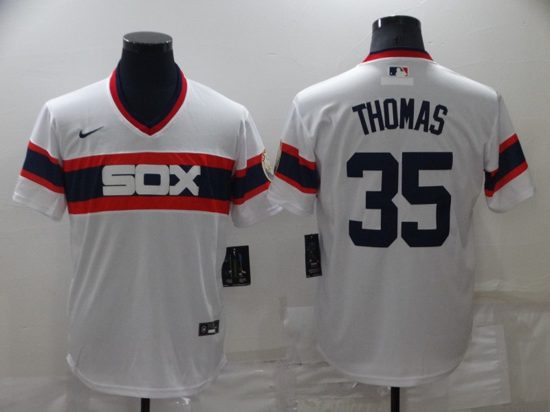 Chicago White Sox Whtie Retro MLB Jersey 02