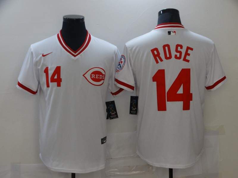 Cincinnati Reds White Retro MLB Jersey