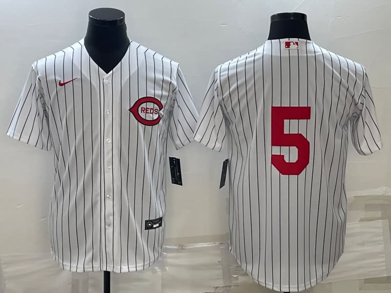 Cincinnati Reds White Retro MLB Jersey 02