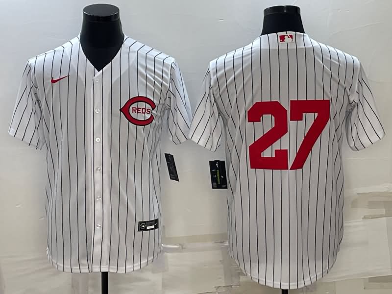 Cincinnati Reds White Retro MLB Jersey 02