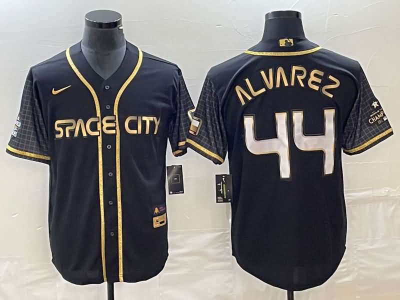 Houston Astros Black Gold MLB Jersey 02