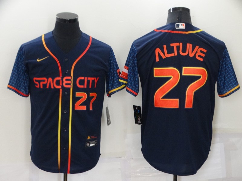 Houston Astros Dark Blue MLB Jersey 02