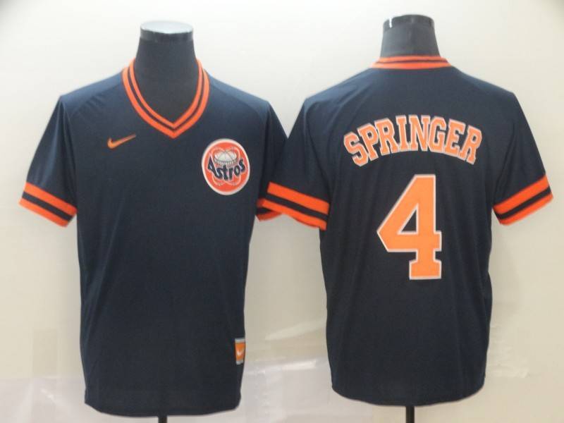 Houston Astros Dark Blue Retro MLB Jersey