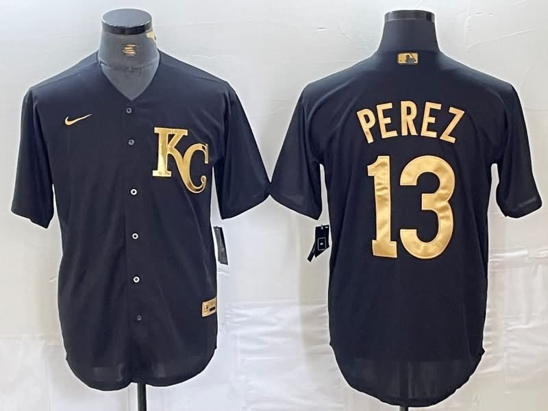 Kansas City Royals Black Gold MLB Jersey