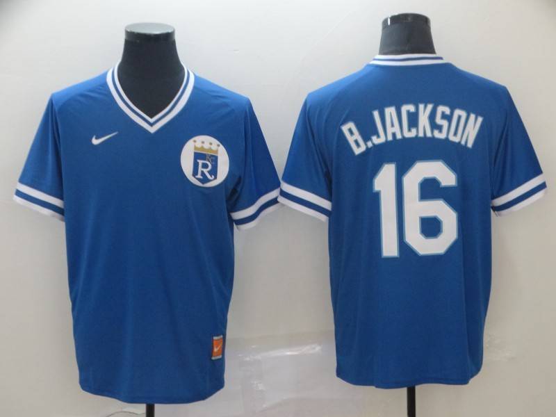 Kansas City Royals Blue Retro MLB Jersey