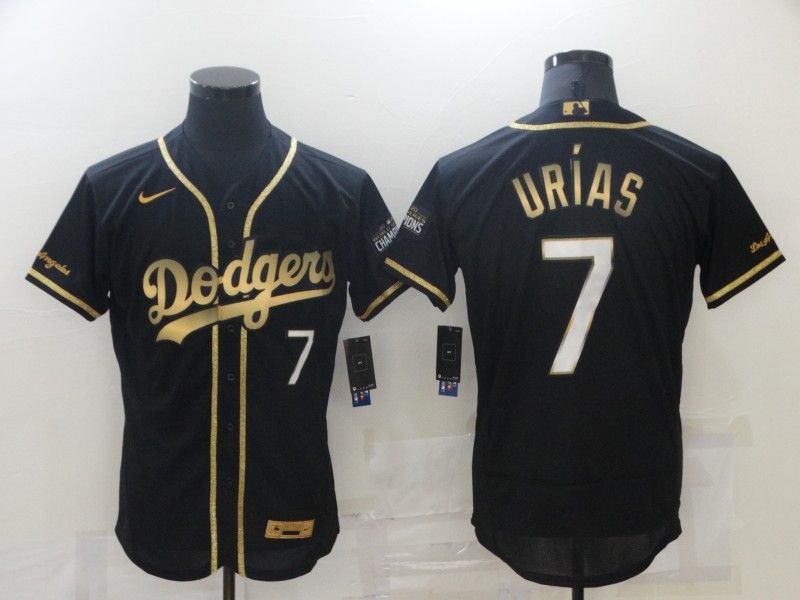 Los Angeles Dodgers Black Gold Elite MLB Jersey 02