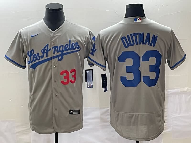 Los Angeles Dodgers Grey Elite MLB Jersey 02