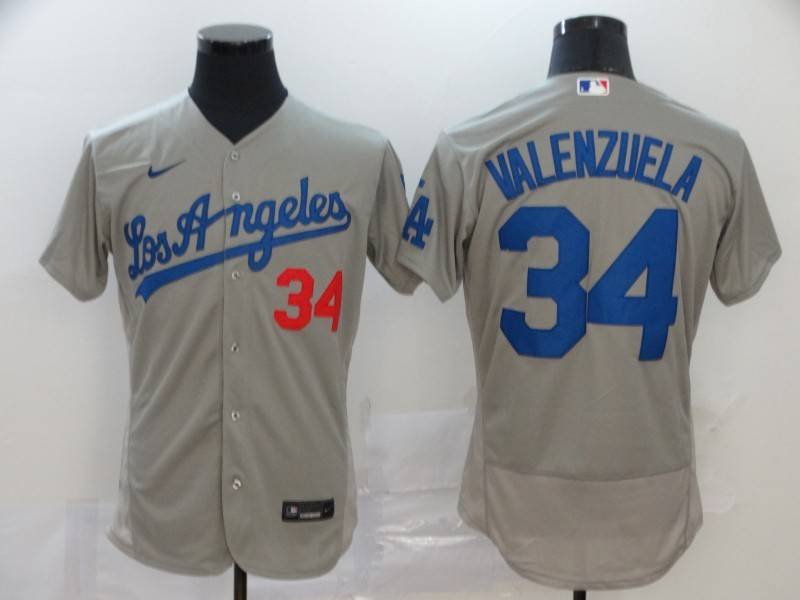 Los Angeles Dodgers Grey Elite MLB Jersey 02