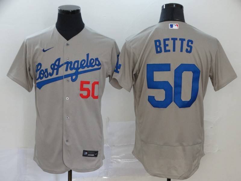 Los Angeles Dodgers Grey Elite MLB Jersey 02