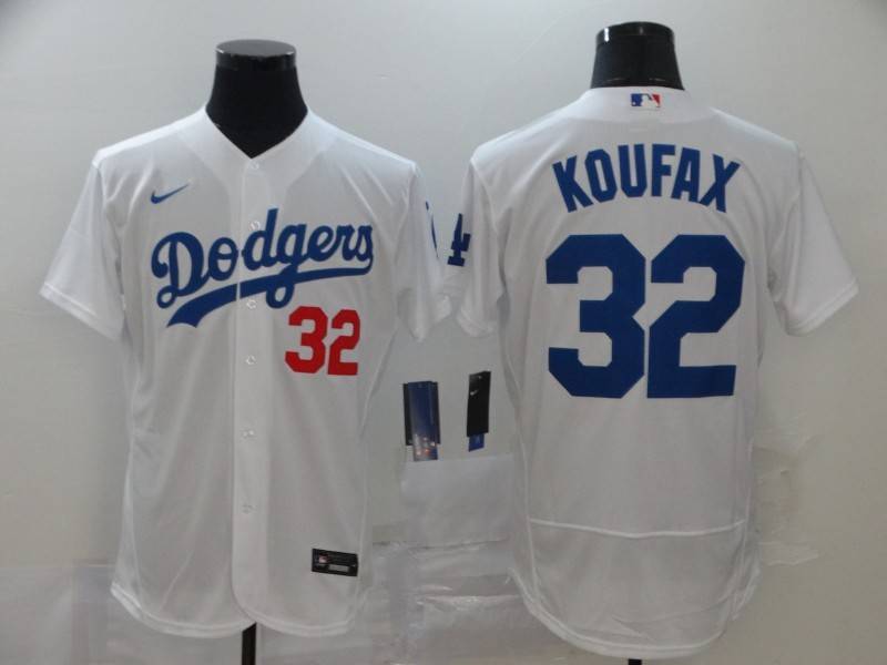 Los Angeles Dodgers White Elite MLB Jersey 02