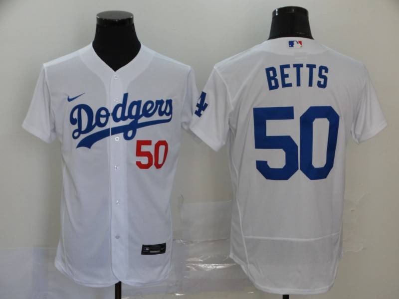 Los Angeles Dodgers White Elite MLB Jersey 02