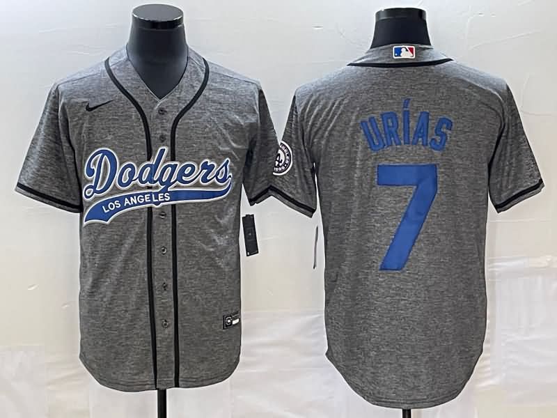 Los Angeles Dodgers Grey MLB Jersey 05