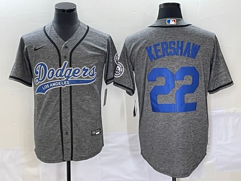 Los Angeles Dodgers Grey MLB Jersey 05