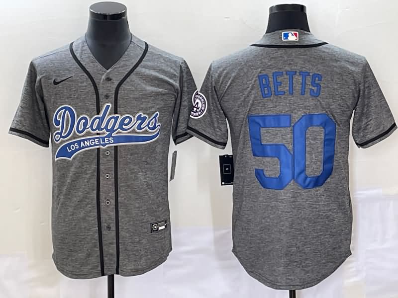 Los Angeles Dodgers Grey MLB Jersey 05