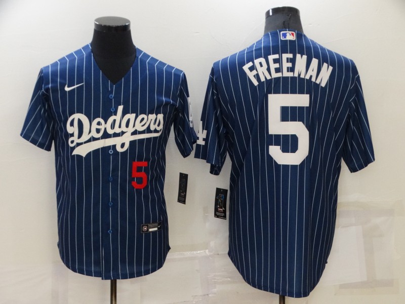 Los Angeles Dodgers Dark Blue Retro MLB Jersey