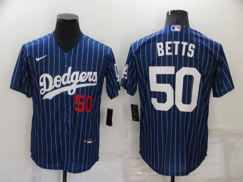 Los Angeles Dodgers Dark Blue Retro MLB Jersey