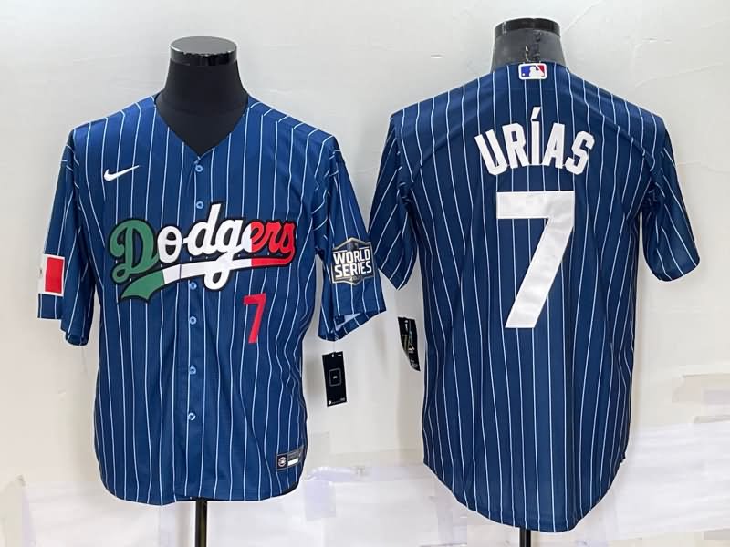 Los Angeles Dodgers Dark Blue Retro MLB Jersey 02