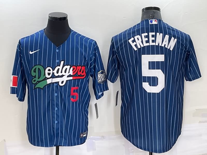 Los Angeles Dodgers Dark Blue Retro MLB Jersey 02