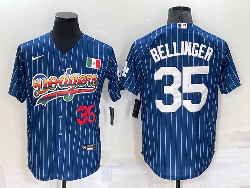 Los Angeles Dodgers Dark Blue Retro MLB Jersey 03