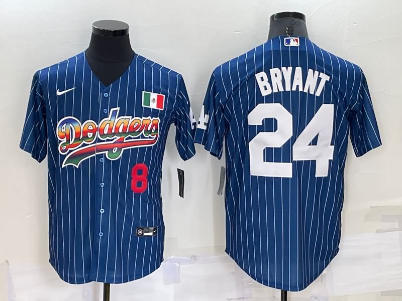 Los Angeles Dodgers Dark Blue Retro MLB Jersey 03