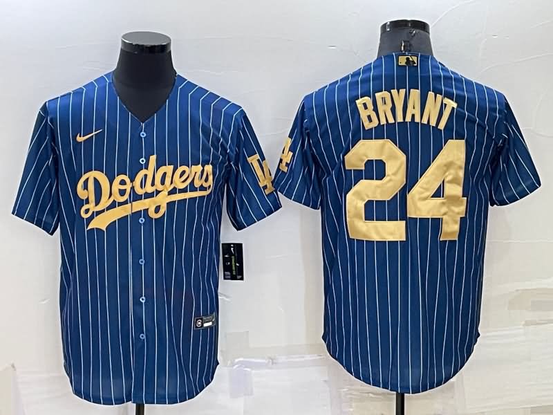 Los Angeles Dodgers Dark Blue Gold Retro MLB Jersey