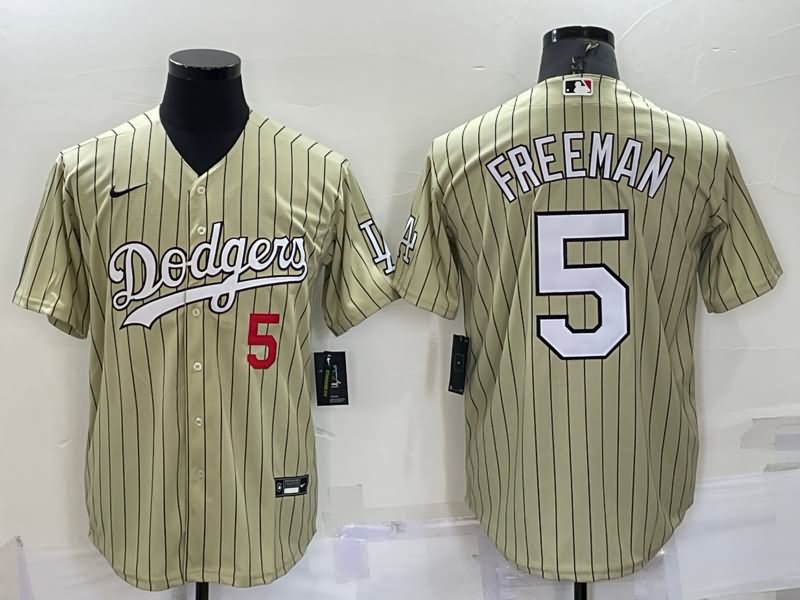 Los Angeles Dodgers Tan Retro MLB Jersey