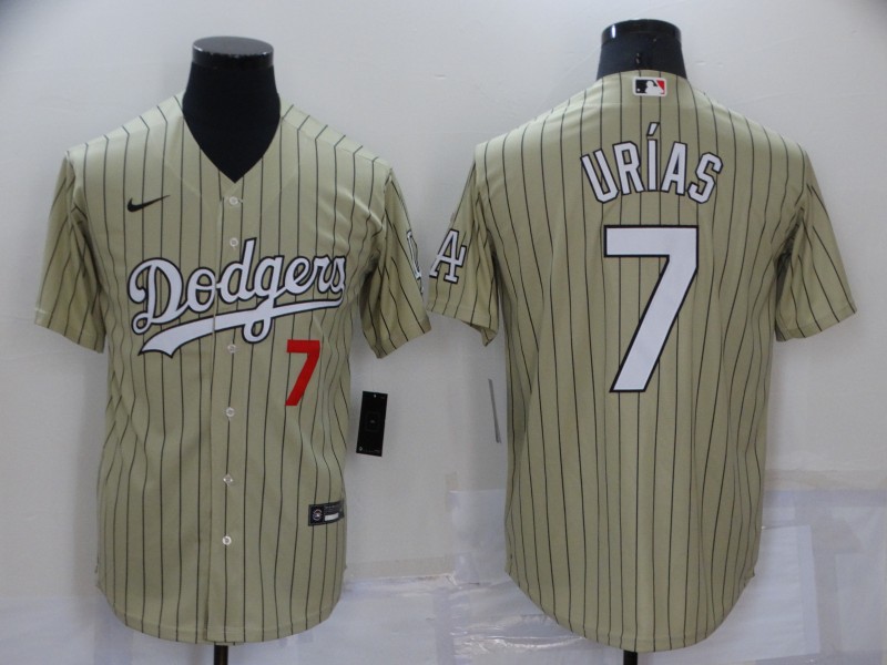 Los Angeles Dodgers Tan Retro MLB Jersey