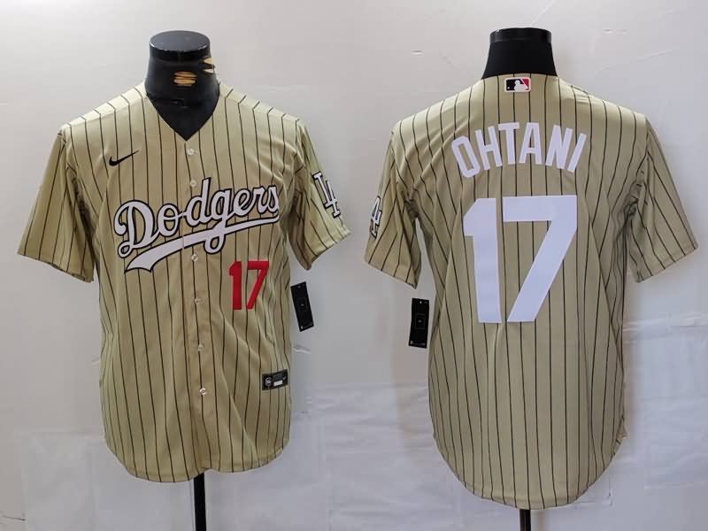 Los Angeles Dodgers Tan Retro MLB Jersey