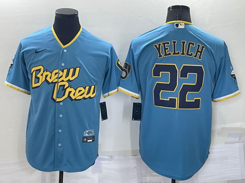 Milwaukee Brewers Blue MLB Jersey