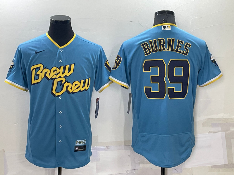 Milwaukee Brewers Blue Elite MLB Jersey