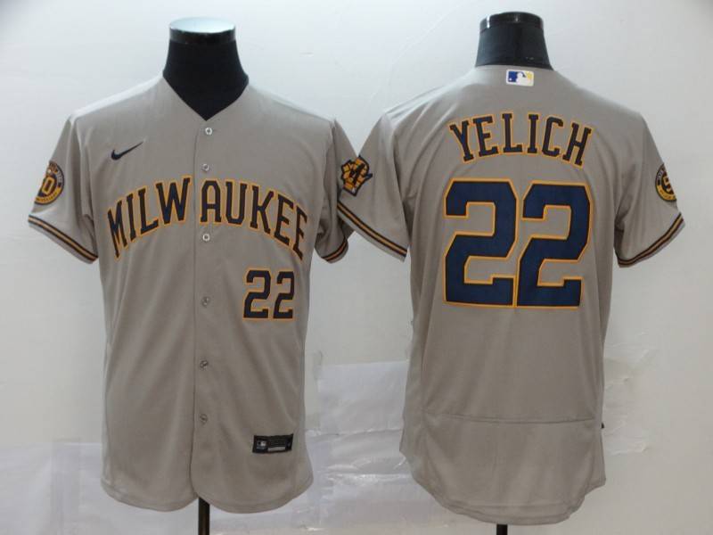 Milwaukee Brewers Gery Elite MLB Jersey