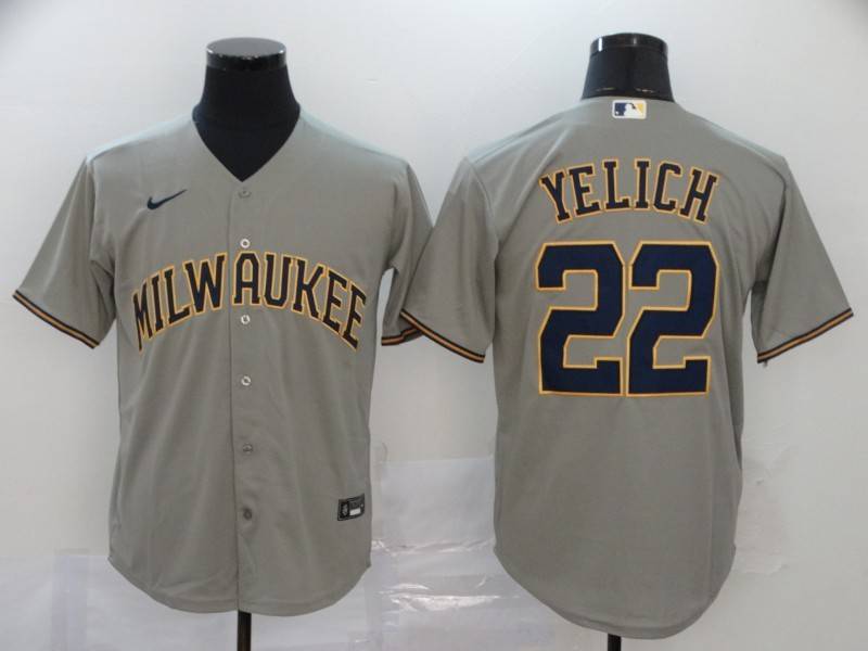 Milwaukee Brewers Grey MLB Jersey