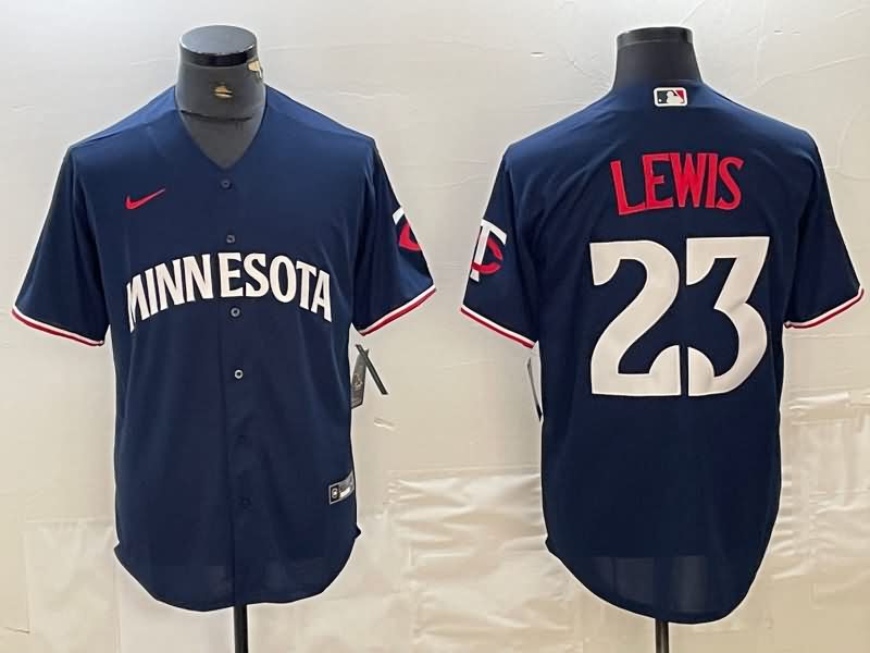 Minnesota Twins Dark Blue MLB Jersey 02