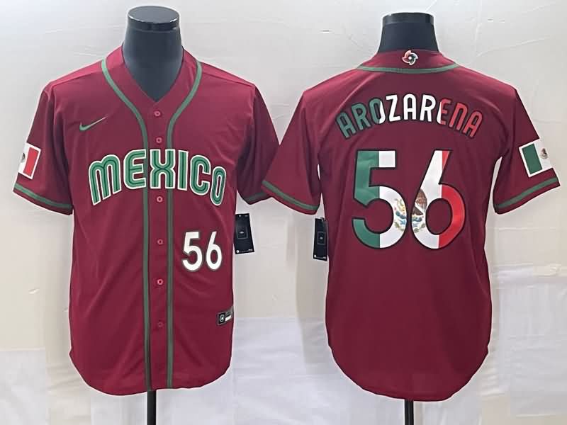 Mexico Red Baseball Jersey 02