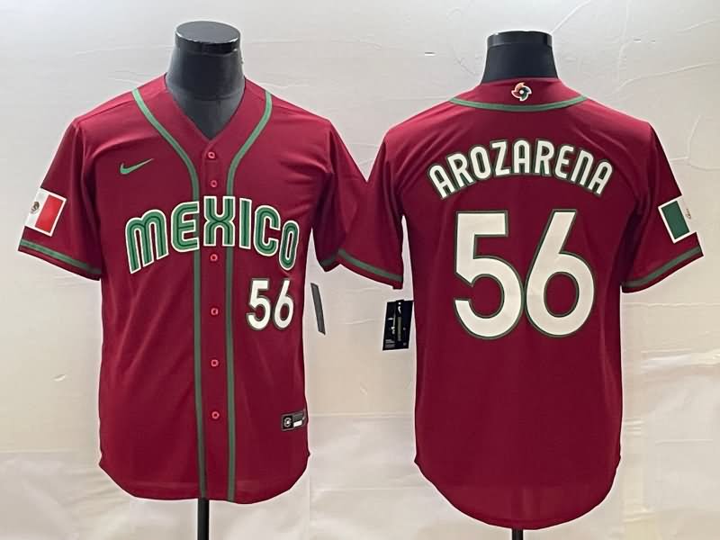 Mexico Red Baseball Jersey 03