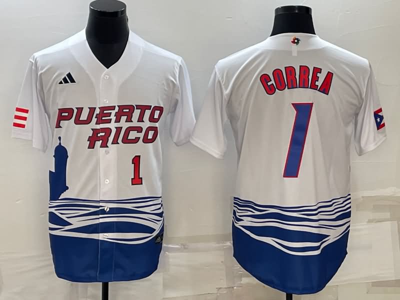 Puerto Rico White Baseball Jersey